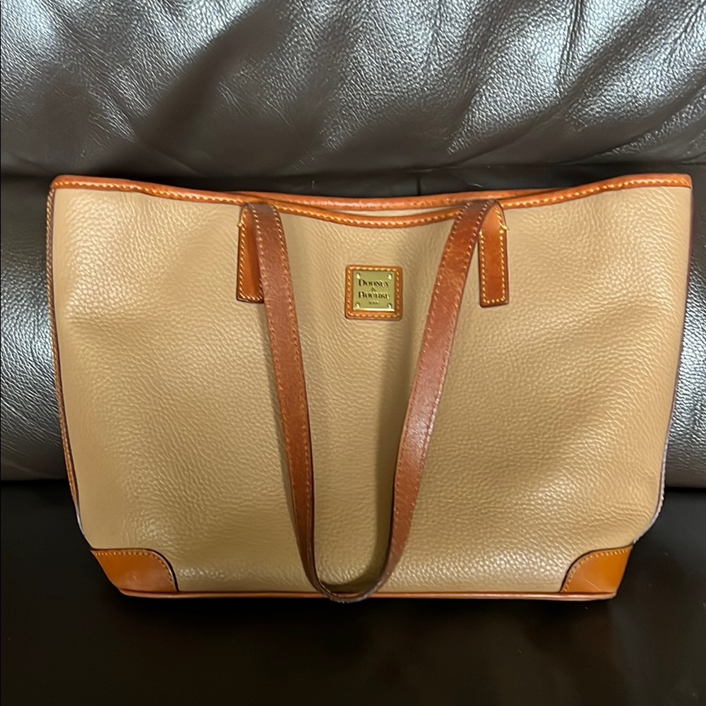 Dooney & Bourke Tan and Brown Tote Bag